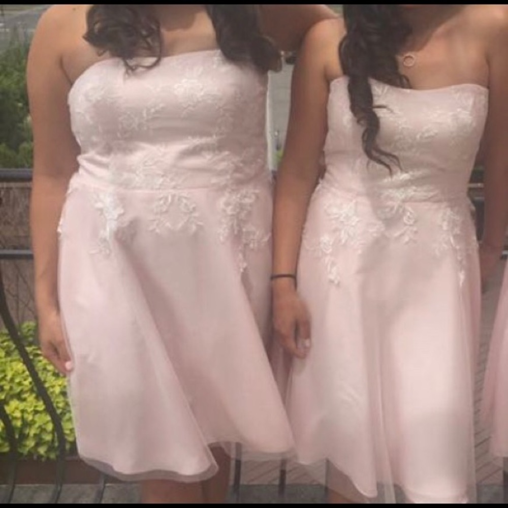 Blush Strapless Dessy Dress Style 2949SL